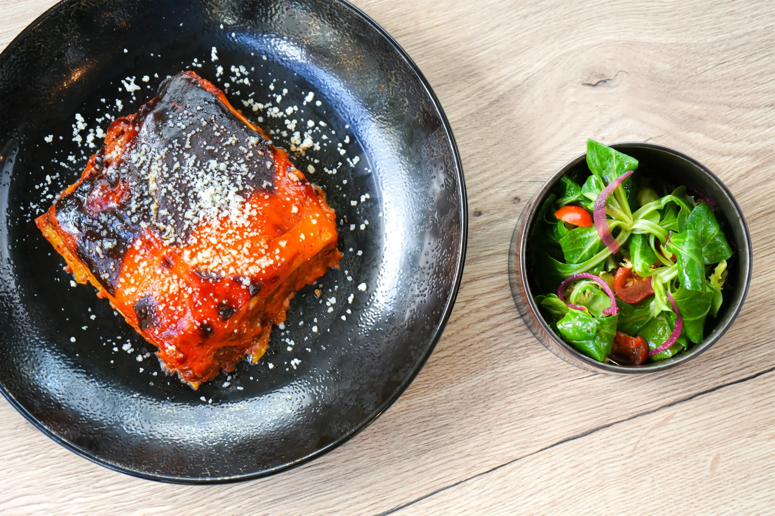 Restaurant Il Frascati, lasagne alla bolognese et salade